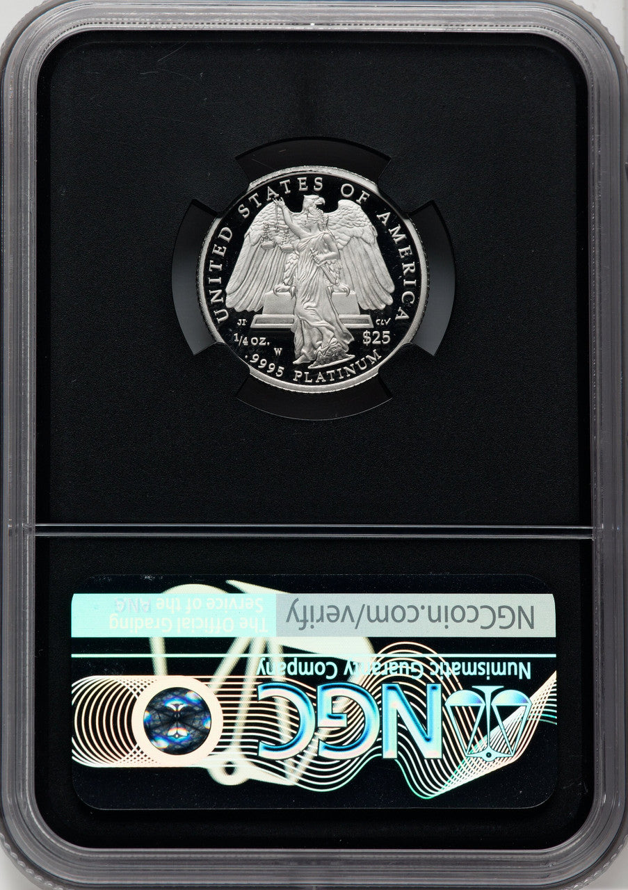 2008-W $25 Quarter-Ounce Platinum Eagle Statue of Liberty NGCX PF10