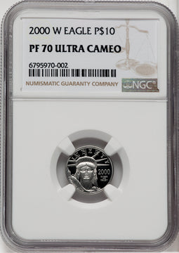 2000-W $10 Tenth-Ounce Platinum NGC PF70