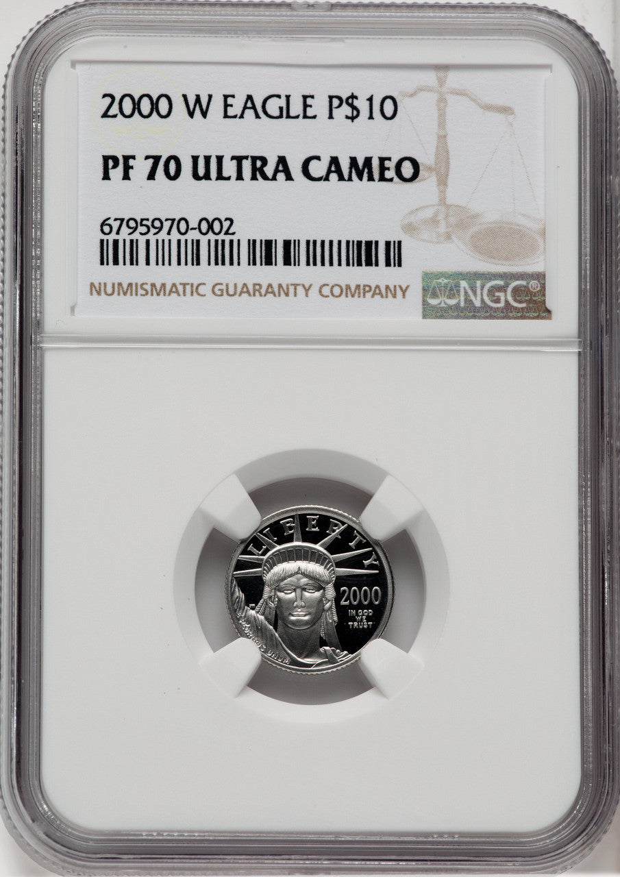 2000-W $10 Tenth-Ounce Platinum NGC PF70