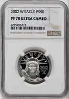 2002-W $50 Half-Ounce Platinum Eagle NGC PF70