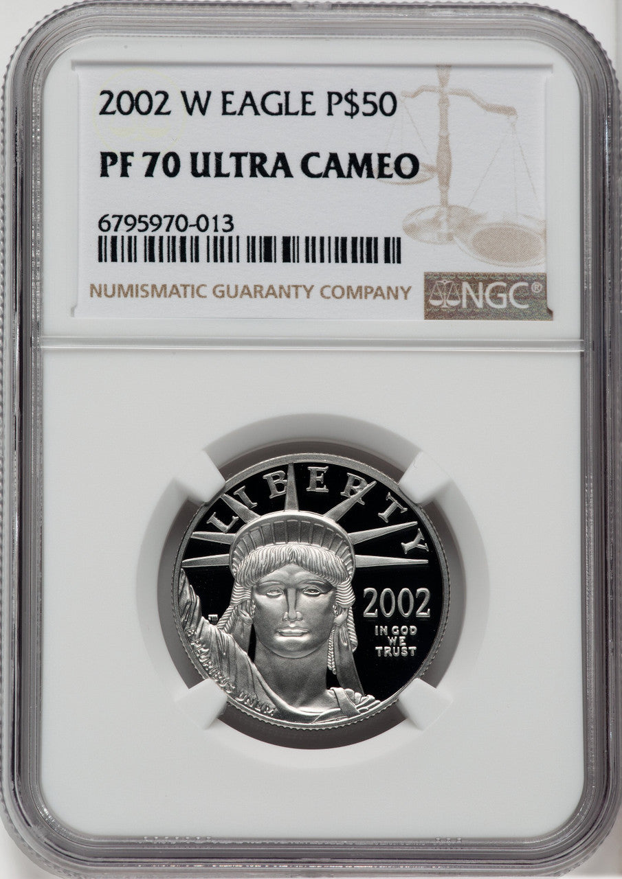 2002-W $50 Half-Ounce Platinum Eagle NGC PF70