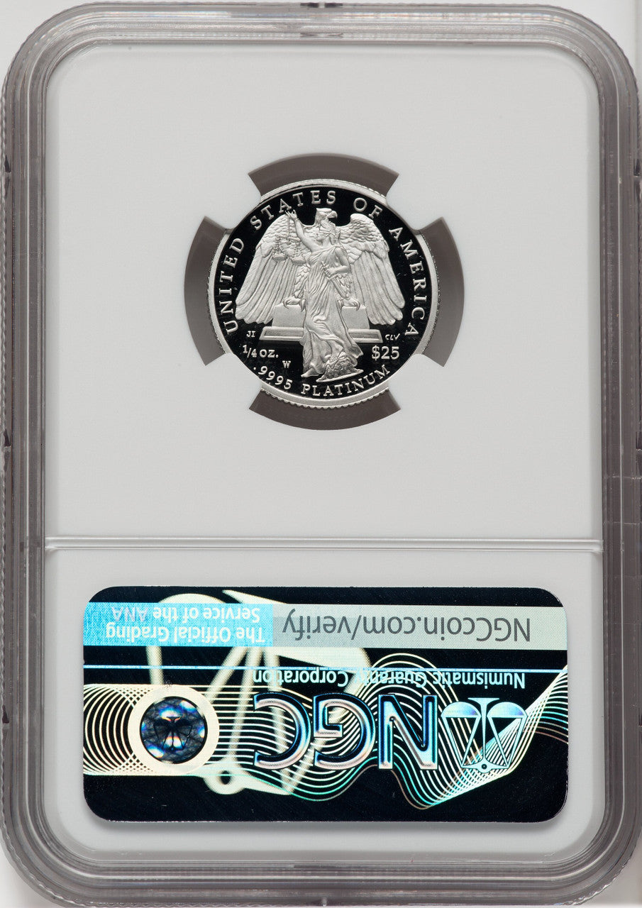2008-W $25 Quarter-Ounce Platinum Eagle Statue of Liberty NGC PF70