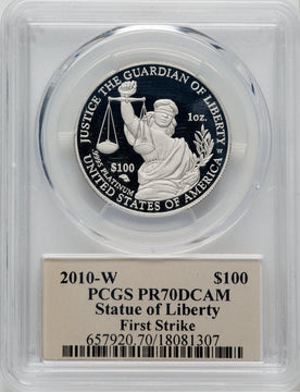 2010-W $100 One-Ounce Platinum Eagle First Strike Thomas S. Cleveland Art Deco PCGS PR70