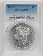 1892-S $1 Morgan Dollar PCGS AU50
