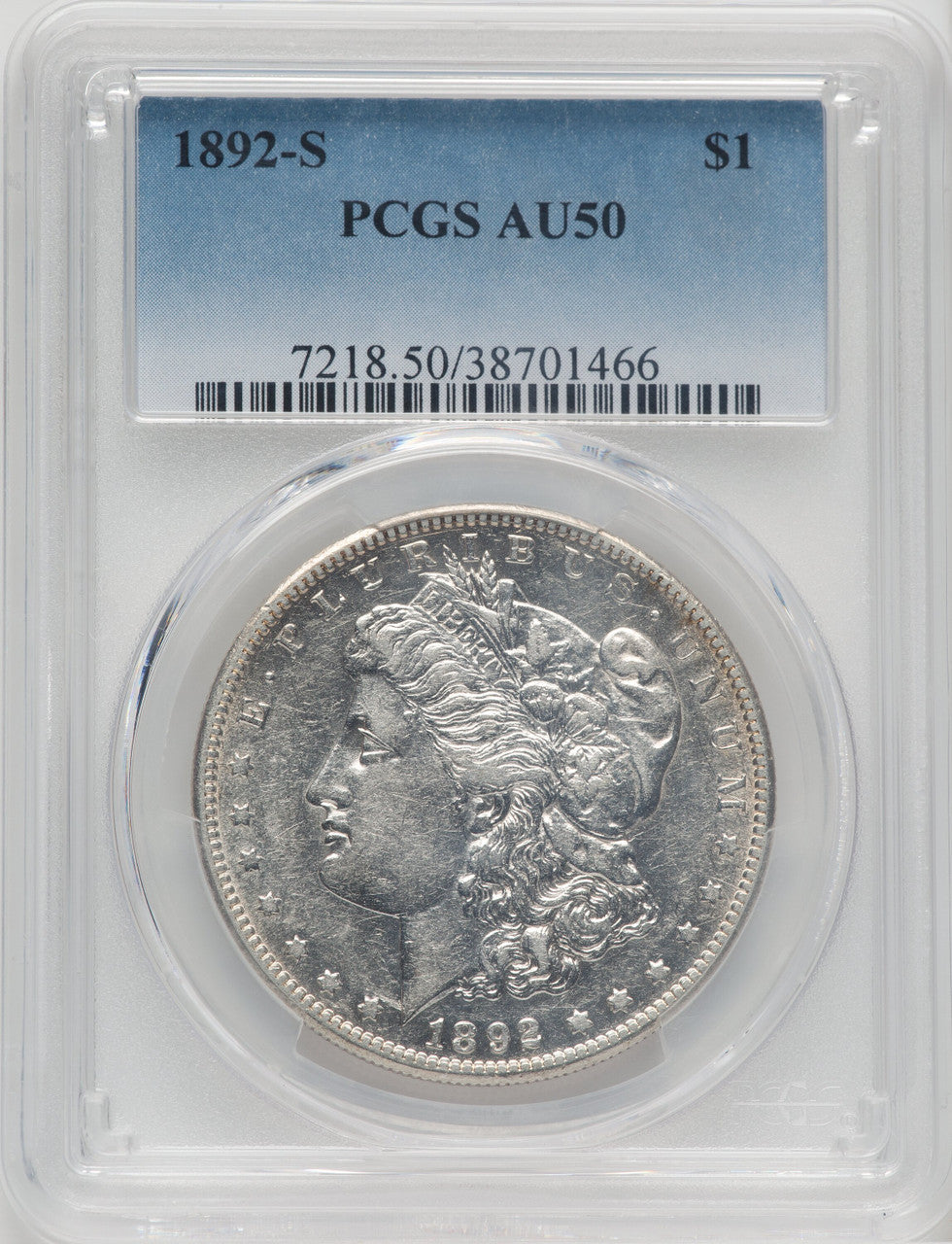 1892-S $1 Morgan Dollar PCGS AU50