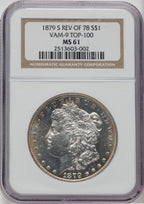 1879-S $1 VAM 9 Reverse of 1878 Morgan Dollar NGC MS61