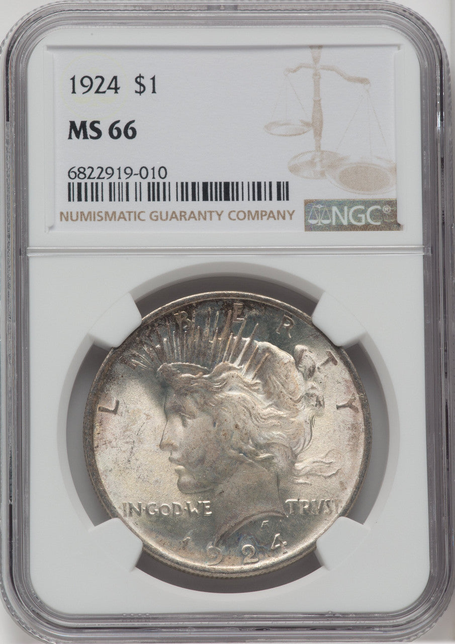 1924 $1 Peace Dollar NGC MS66
