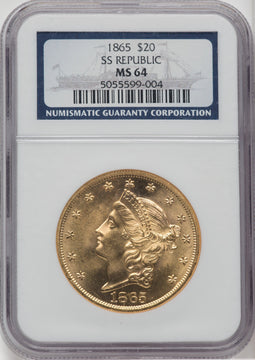 1865 $20 Liberty Double Eagle NGC MS64