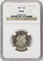 1897 25C Proof Barber Quarter NGC PR66