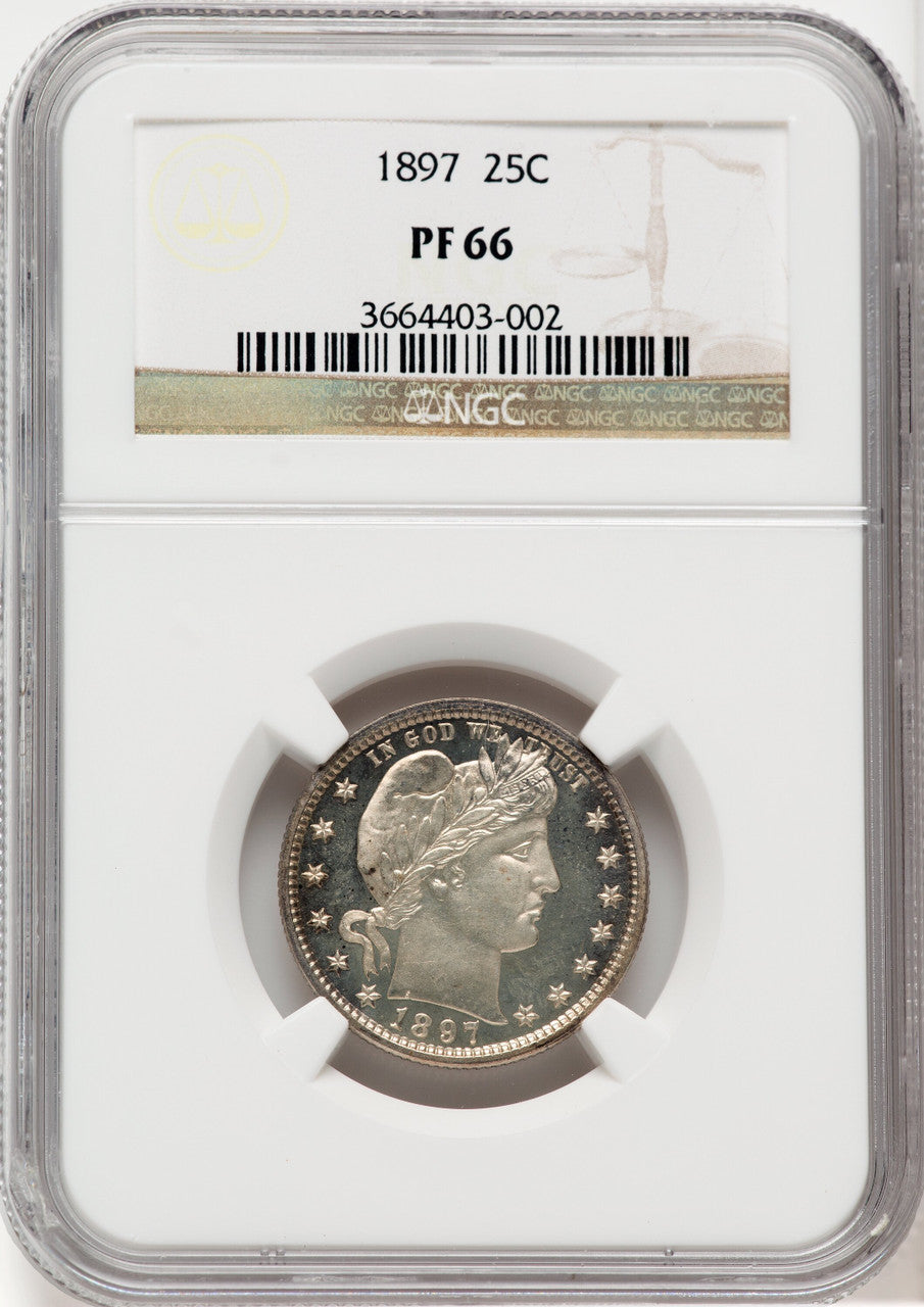 1897 25C Proof Barber Quarter NGC PR66