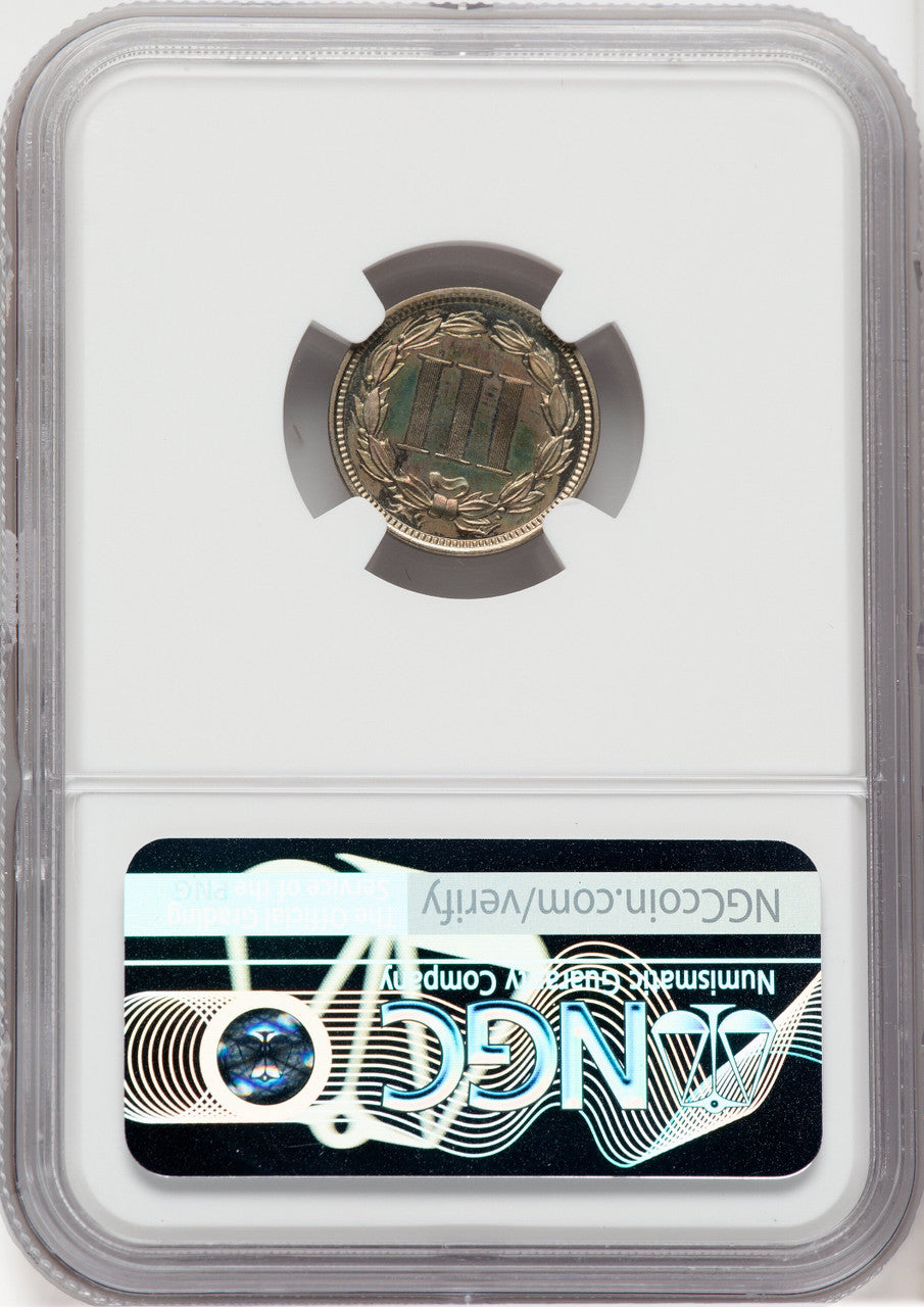 1866 3CN Proof Three Cent Nickel NGC PR66+