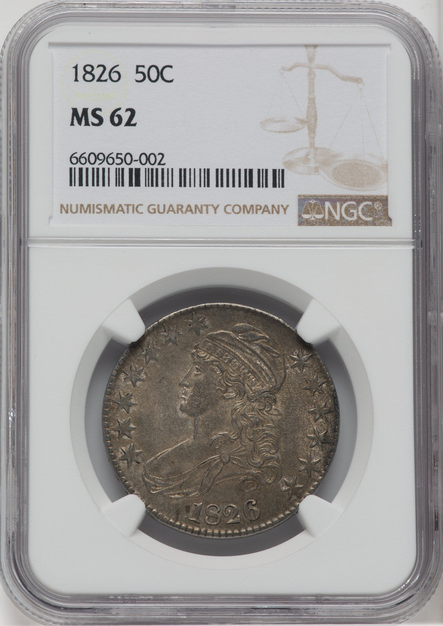 1826 50C Bust Half Dollar NGC MS62