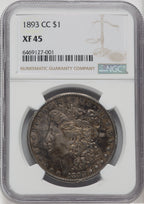 1893-CC $1 Morgan Dollar NGC XF45