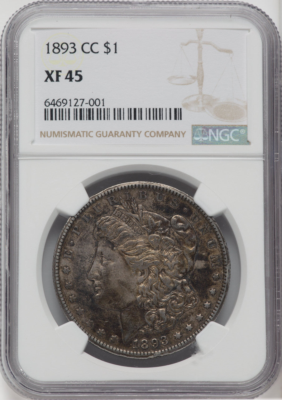 1893-CC $1 Morgan Dollar NGC XF45