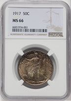 1917 50C Walking Liberty Half Dollar NGC MS66
