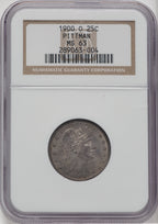 1900-O 25C Barber Quarter NGC MS63