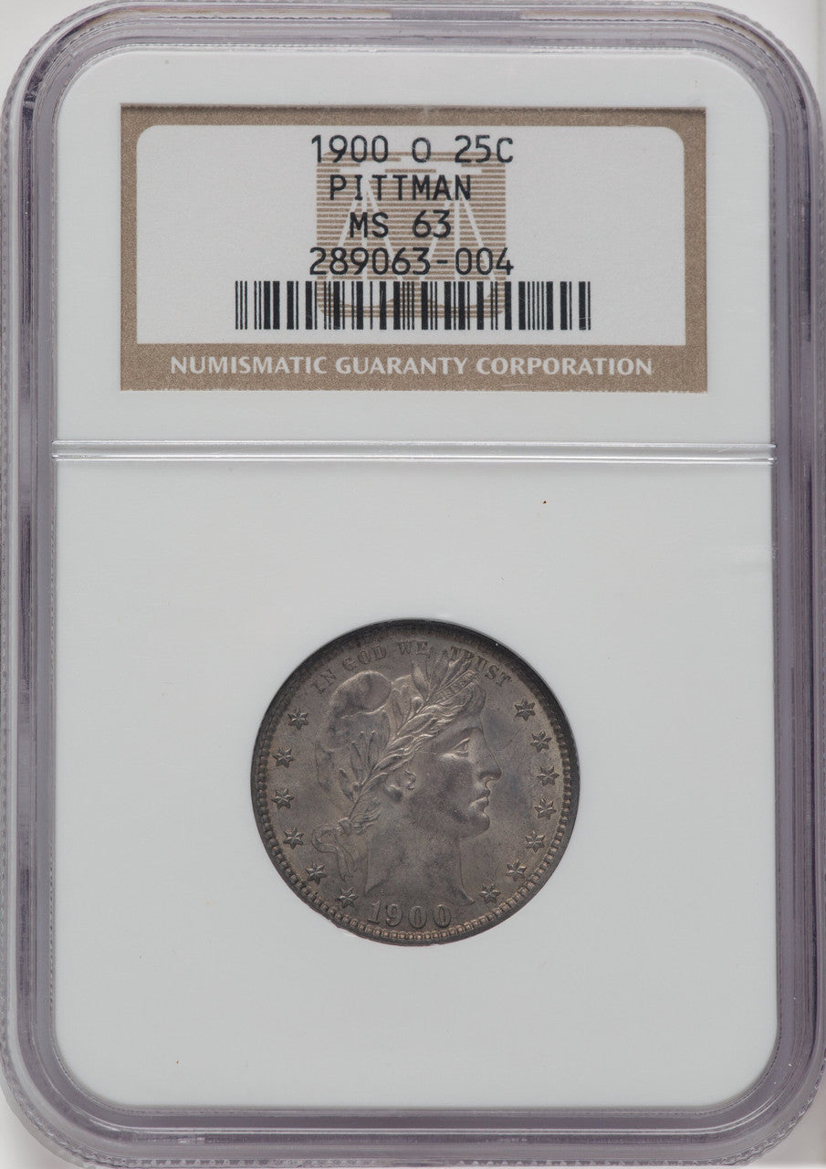1900-O 25C Barber Quarter NGC MS63