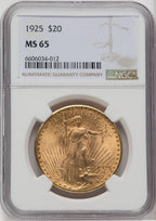 1925 $20 Saint-Gaudens Double Eagle NGC MS65 (517089015)