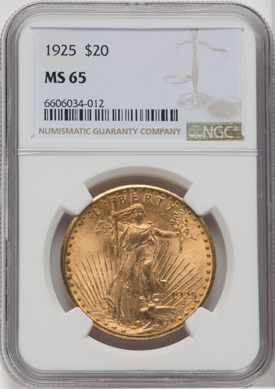 1925 $20 Saint-Gaudens Double Eagle NGC MS65 (517089015)