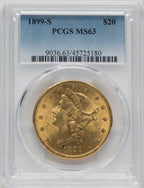 1899-S $20 Liberty Double Eagle PCGS MS63 (173597049)