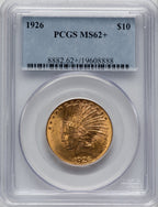 1926 $10 Indian Eagle PCGS MS62+