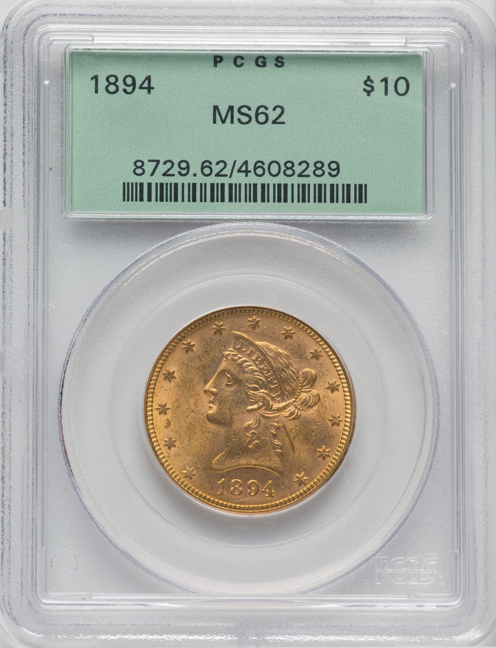1894 $10 Liberty Eagle PCGS MS62