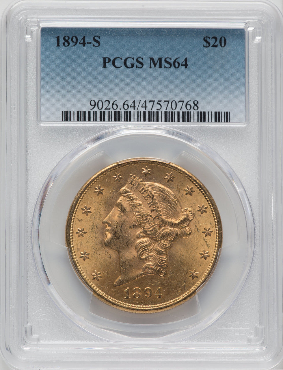 1894-S $20 Liberty Double Eagle PCGS MS64 (171373815)