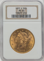 1903-S $20 Liberty Double Eagle NGC MS63 (763125052)