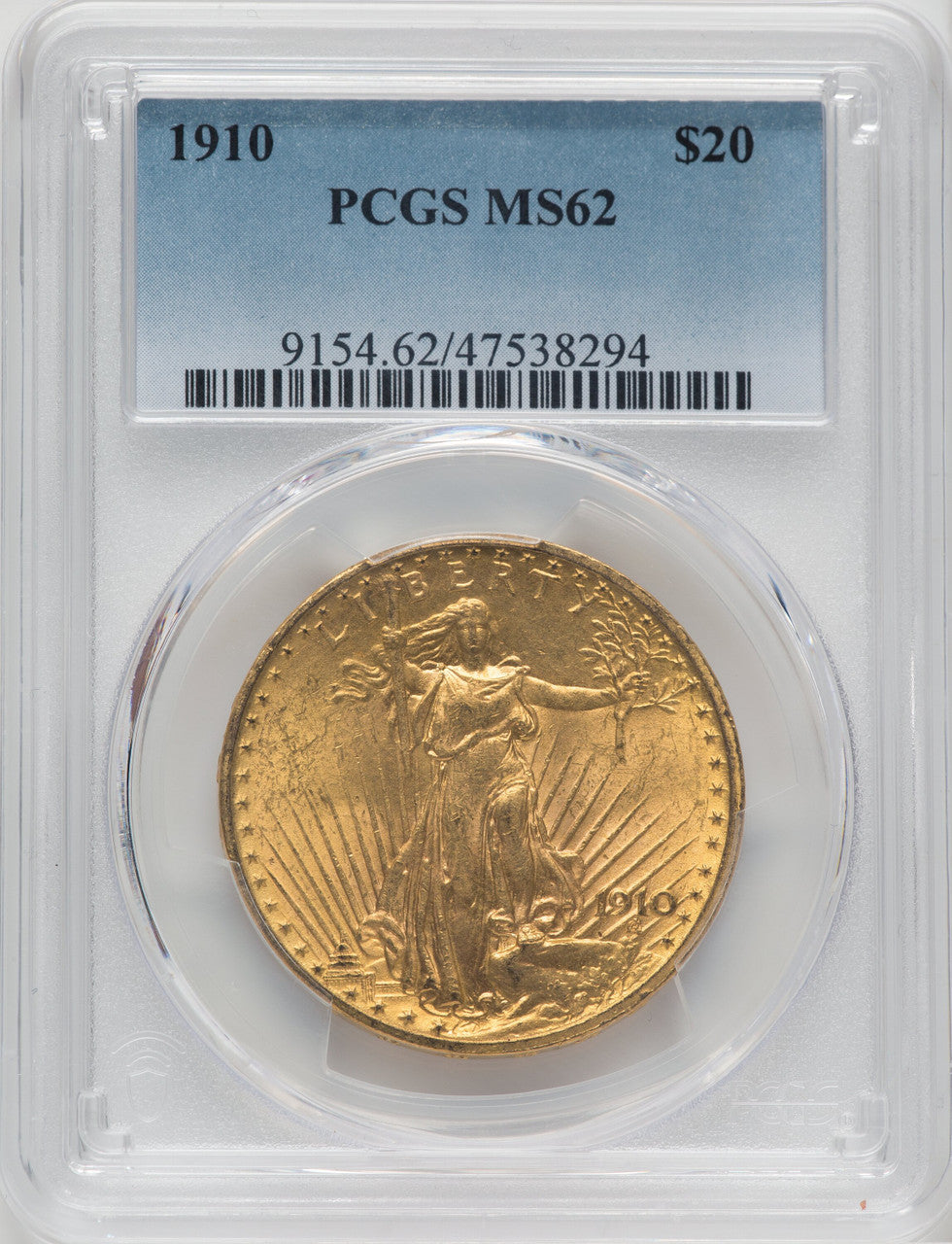 1910 $20 Saint-Gaudens Double Eagle PCGS MS62 (171377149)