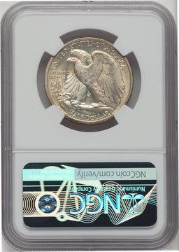 1938-D 50C Walking Liberty Half Dollar NGC MS65