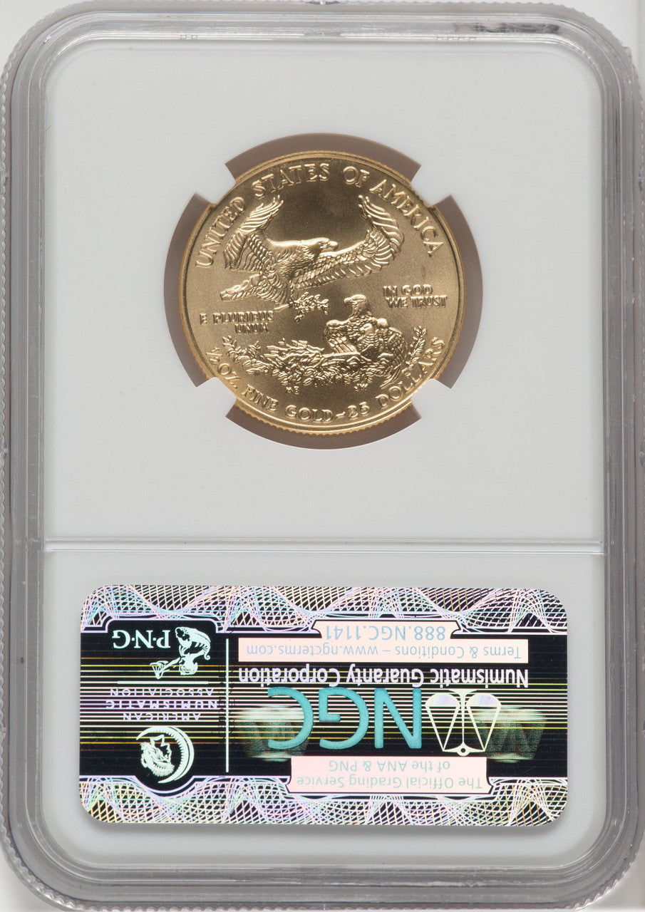 2006-W $25 Half-Ounce Gold Eagle Burnished NGC MS70