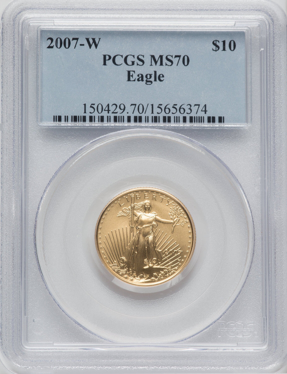 2007-W $10 Quarter-Ounce Gold Eagle PCGS MS70