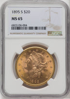 1895-S $20 Liberty Double Eagle NGC MS65