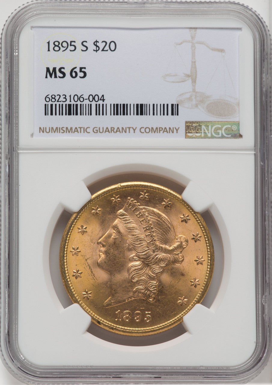 1895-S $20 Liberty Double Eagle NGC MS65