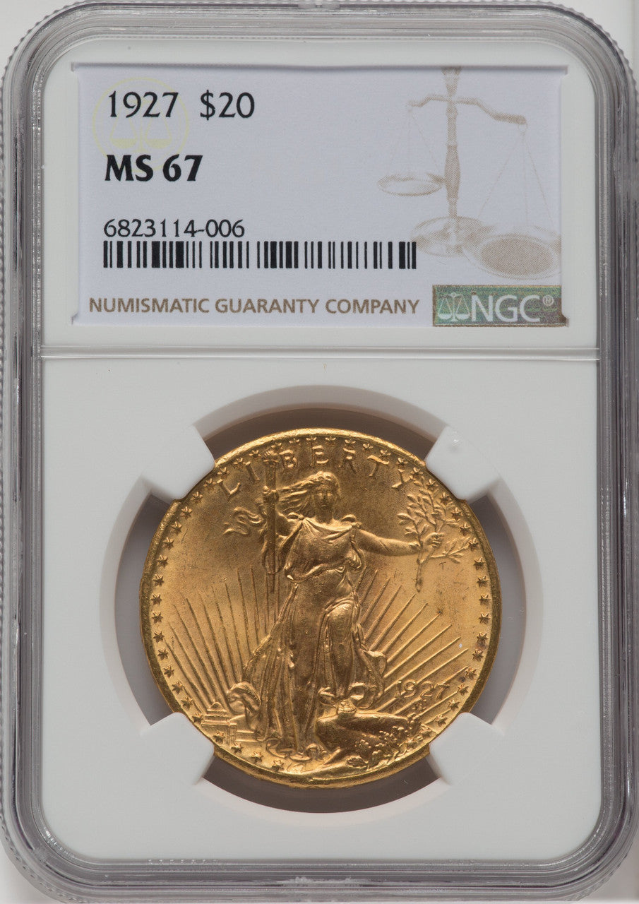 1927 $20 Saint-Gaudens Double Eagle NGC MS67