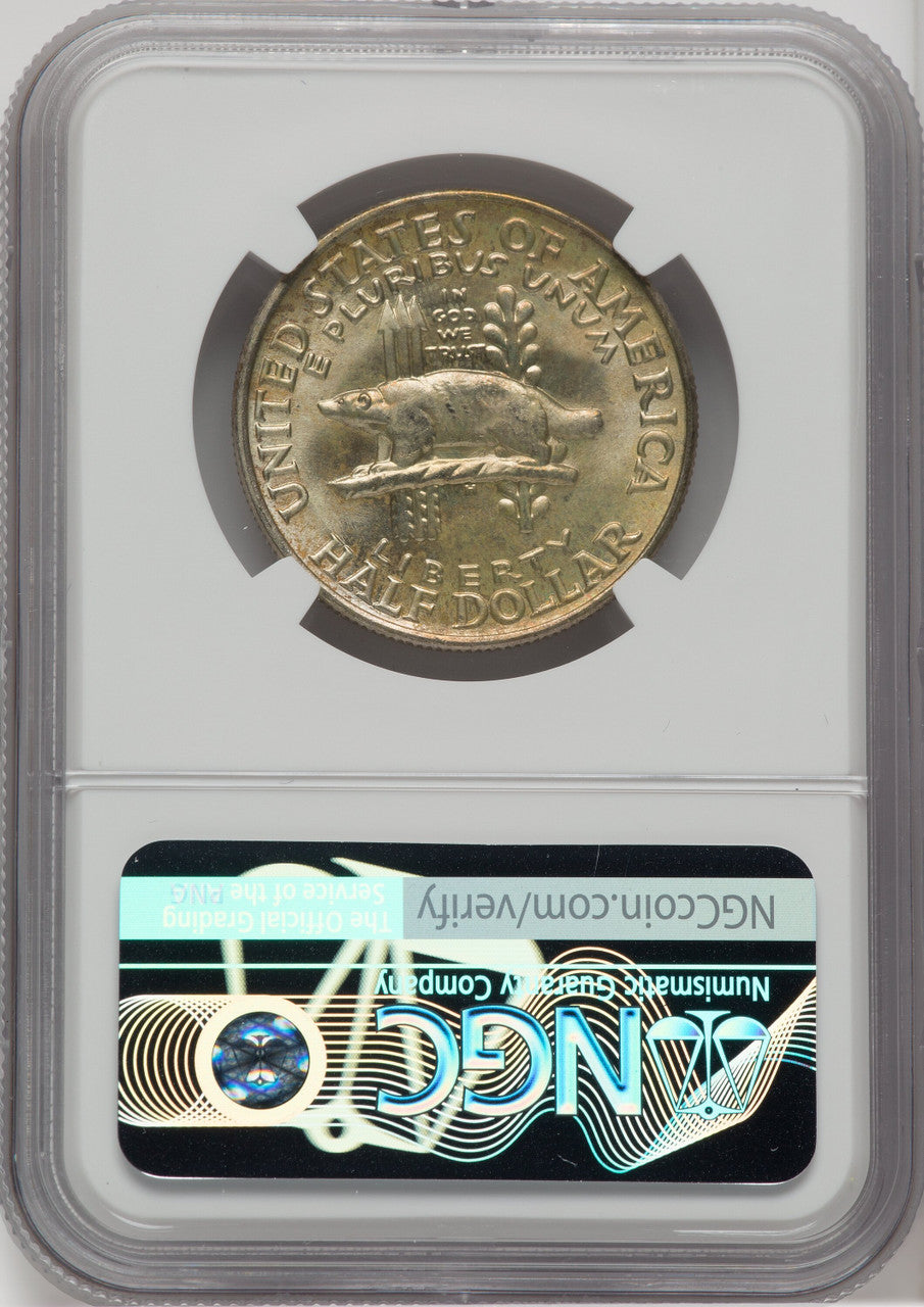 1936 50C Wisconsin Commemorative Silver NGC MS68