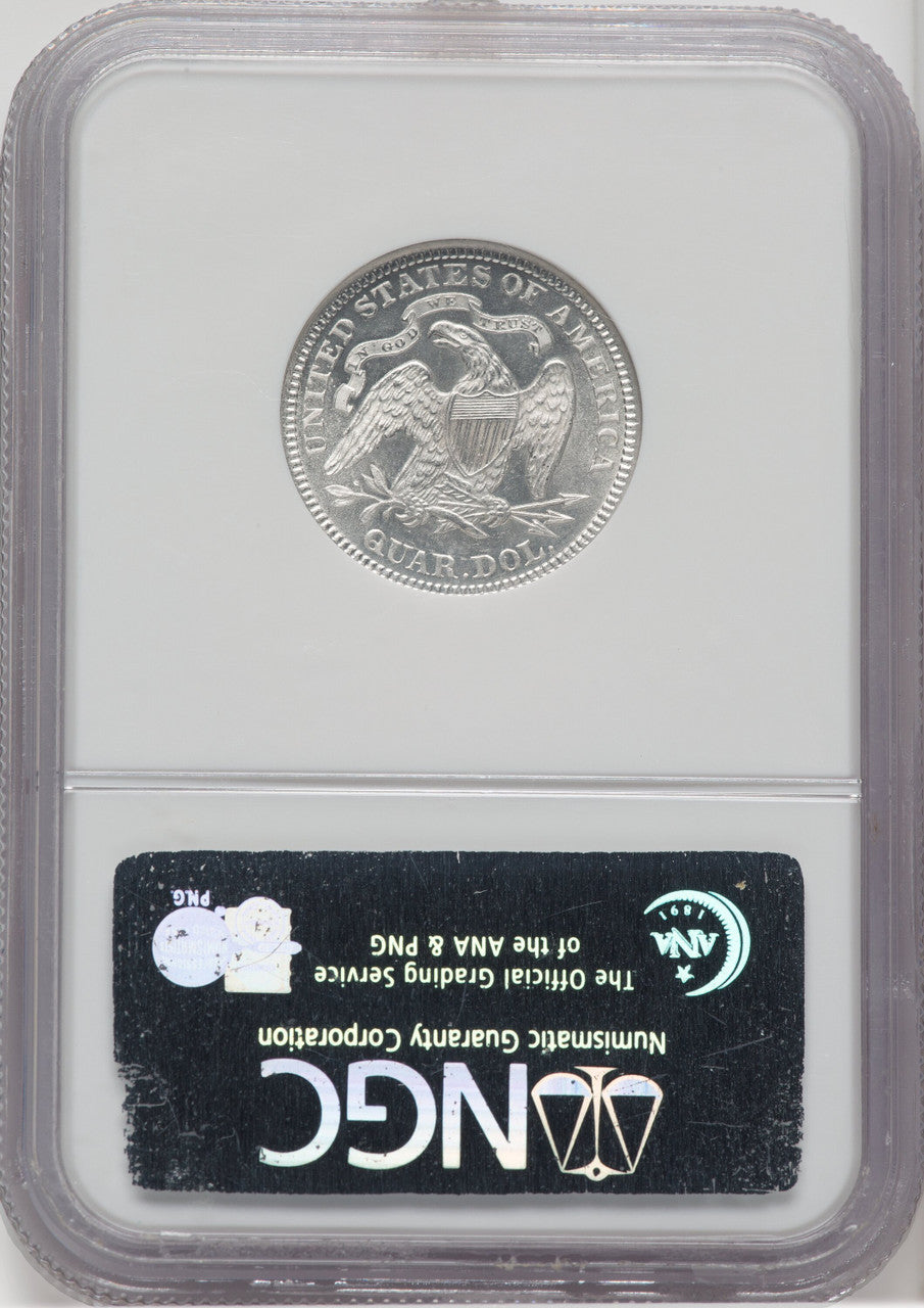 1877 25C Seated Quarter NGC MS68