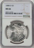1888-O $1 Morgan Dollar NGC MS66