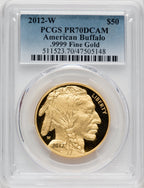2012-W $50 One-Ounce Gold Buffalo PCGS PR70