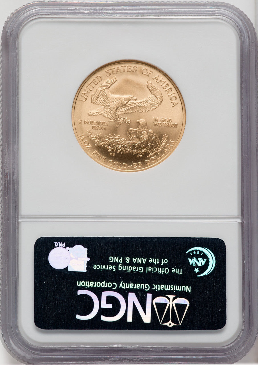 2007-W $25 Half-Ounce Gold Eagle First Strike NGC MS70