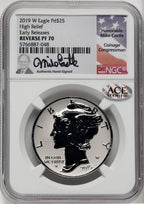 2019-W $25 Palladium Reverse Proof First Strike Mike Castle Signature NGC PF70