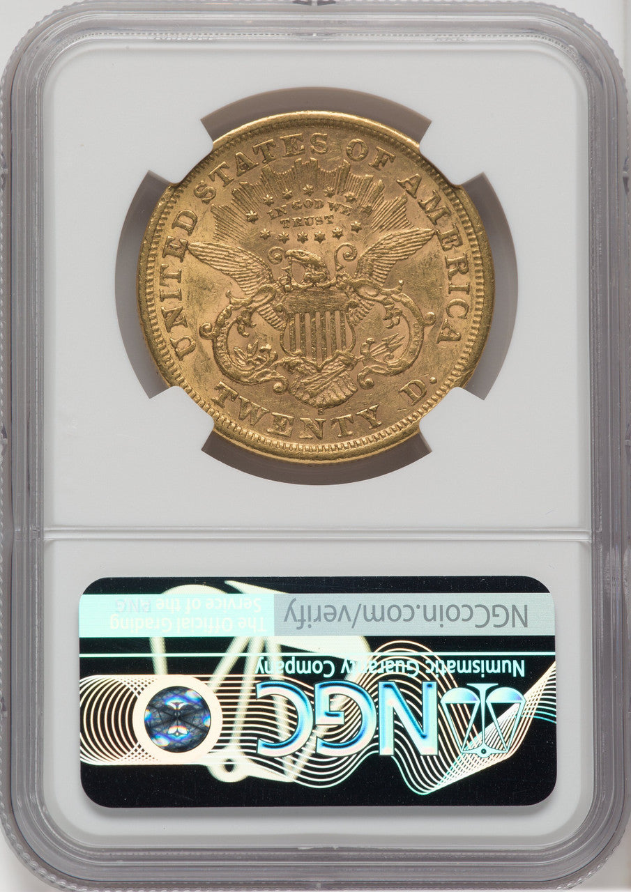 1869-S $20 Liberty Double Eagle NGC AU55