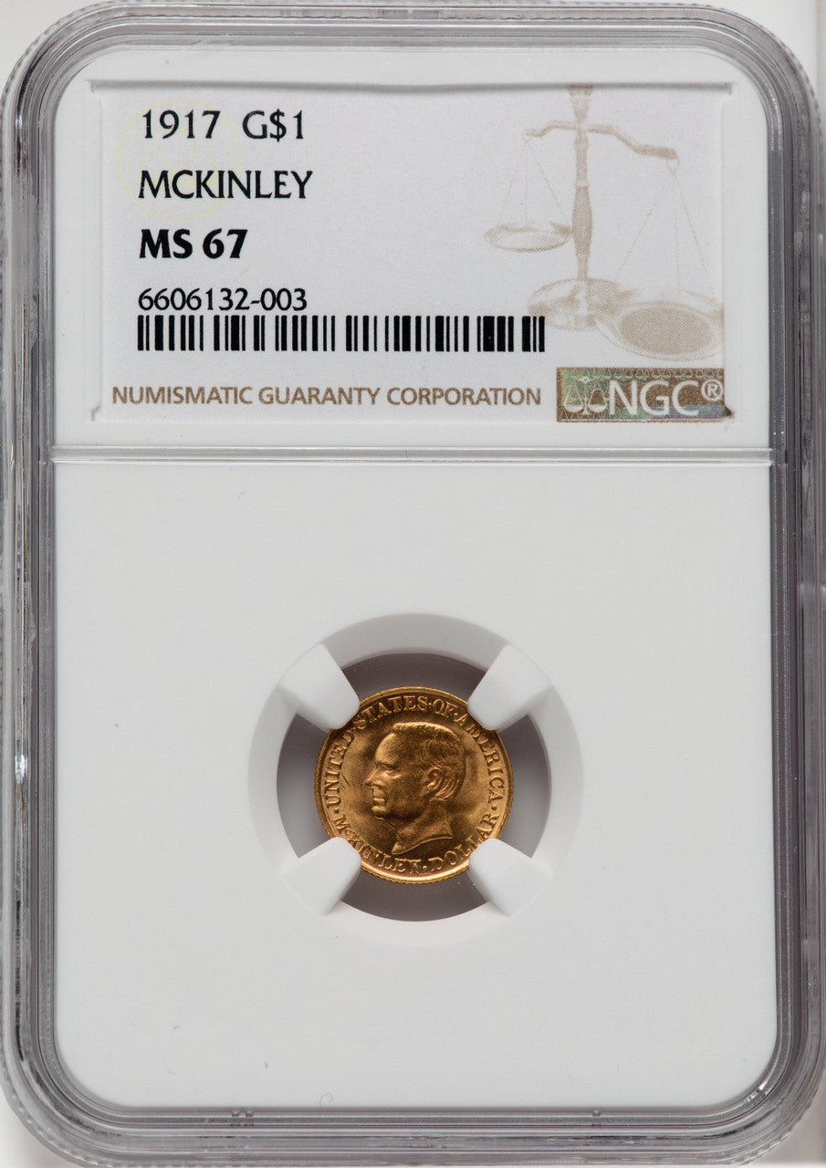 1917 G$1 McKinley Commemorative Gold NGC MS67