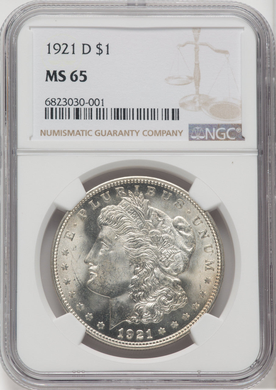 1921-D $1 Morgan Dollar NGC MS65