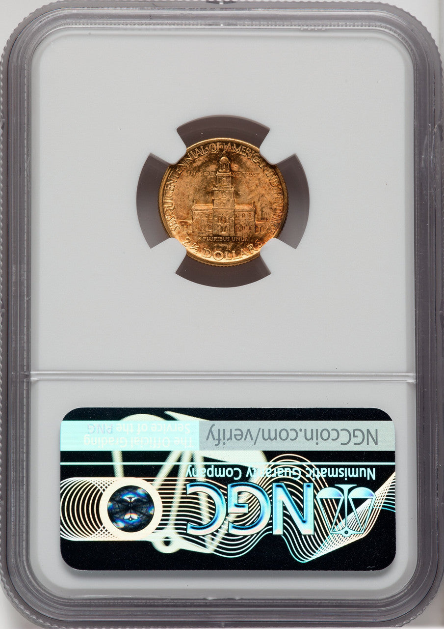 1926 $2.50 SESQUI Commemorative Gold NGC MS63