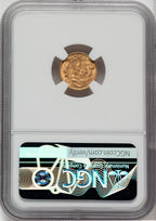 1857 G$1 Gold Dollar NGC MS63