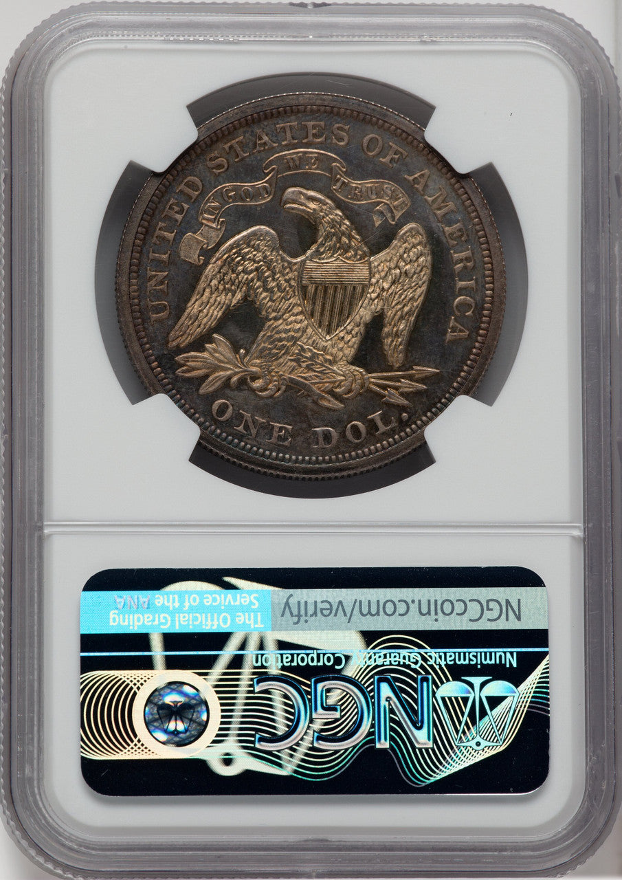 1868 S$1 Proof Seated Dollar NGC PR64