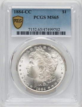 1884-CC $1 Morgan Dollar PCGS MS65