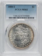 1888-S $1 Morgan Dollar PCGS MS62