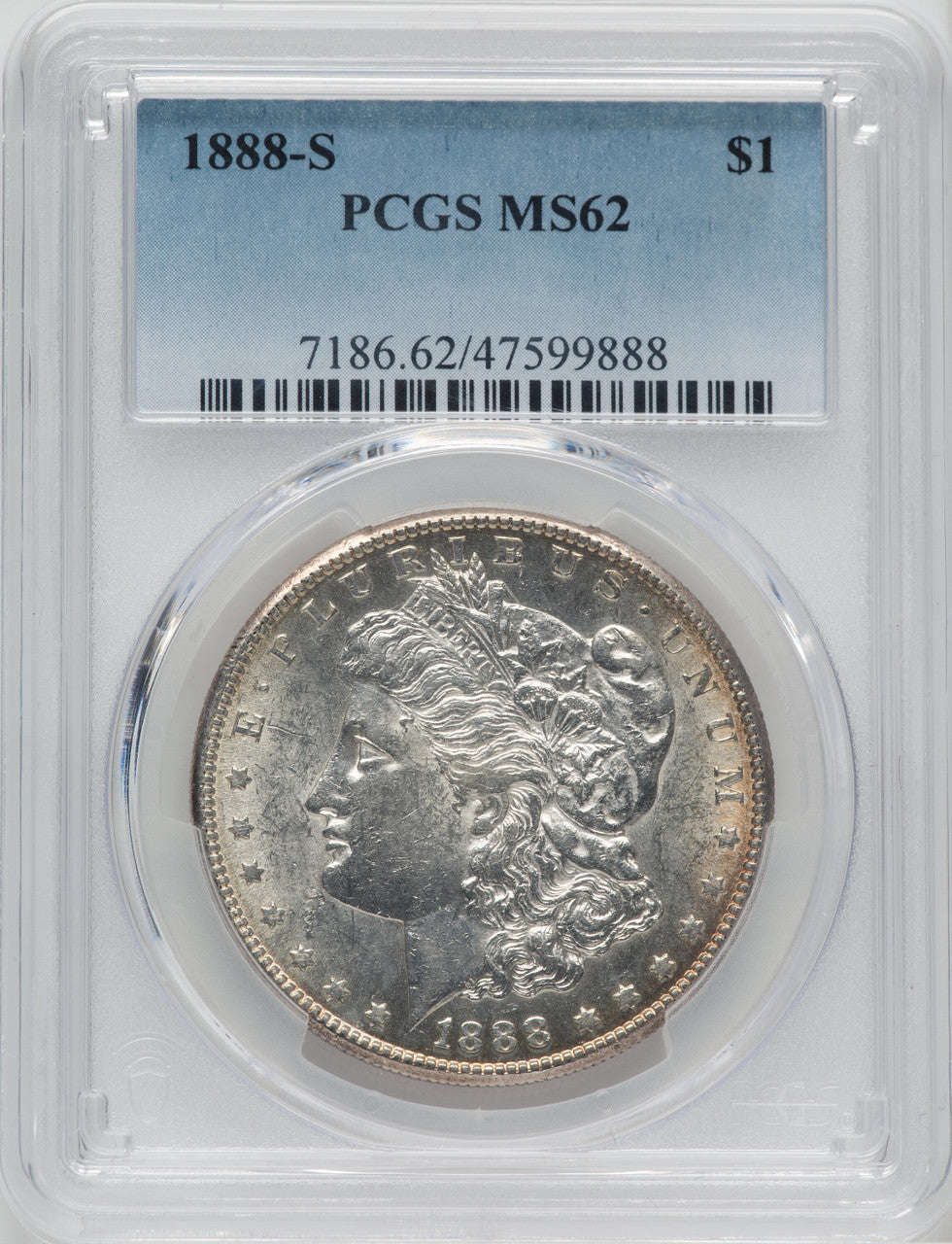 1888-S $1 Morgan Dollar PCGS MS62